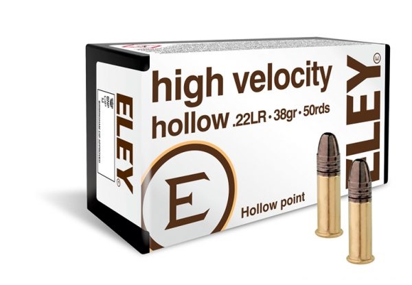 ELEY high velocity hollow overview, cal. 22LR, 38...