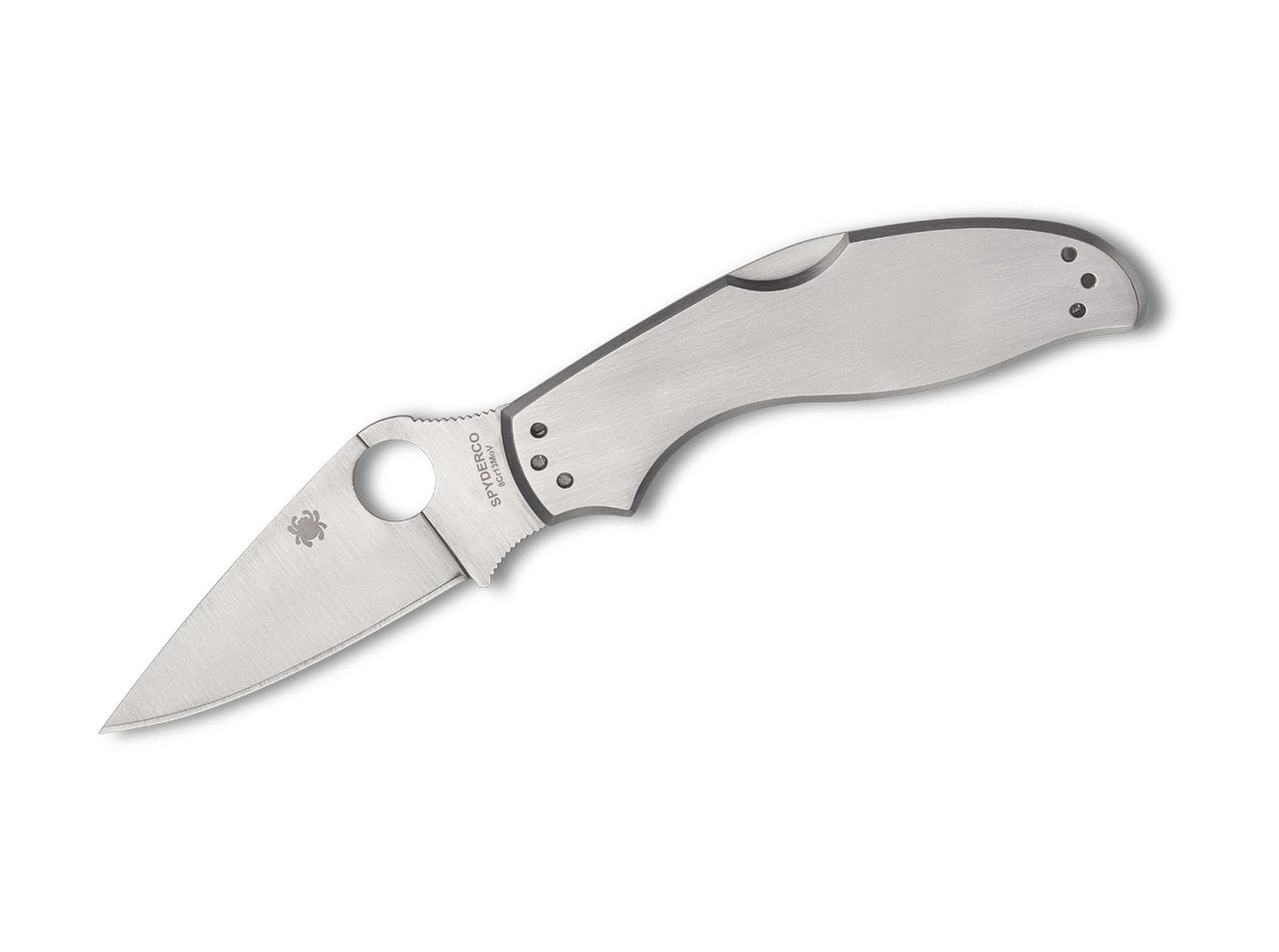 Spyderco UpTern Silver PlainEdge 01SP1209